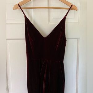 AQUA dress, size 4, maroon velvet